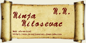Minja Miloševac vizit kartica